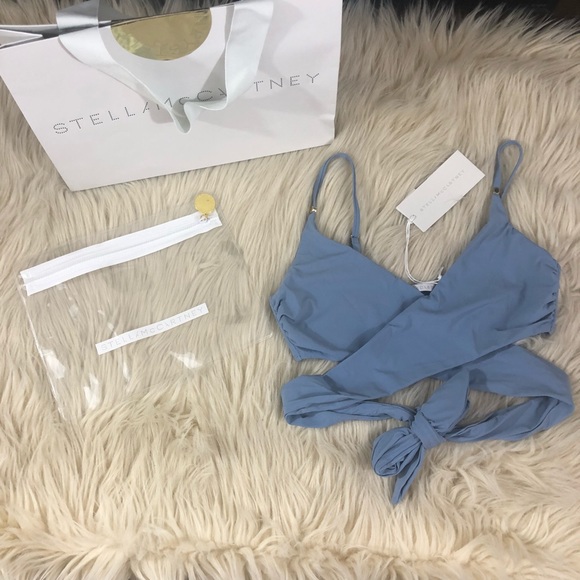 Stella McCartney Infinity Blue Wrap Bikini Top - Picture 4 of 8
